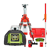 Комплект: ротационный нивелир RGK SP-610G + штатив, рейка